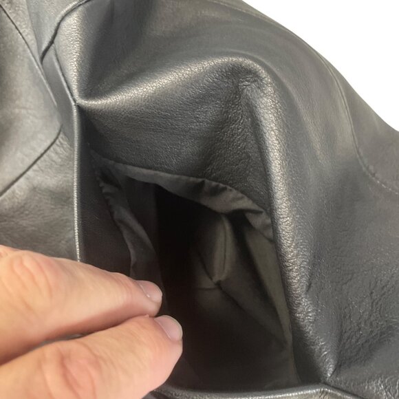 Wilsons Leather Pelle Studio Womens Black Leather Blazer Jacket Sz M SKU 9414 - Picture 7 of 13